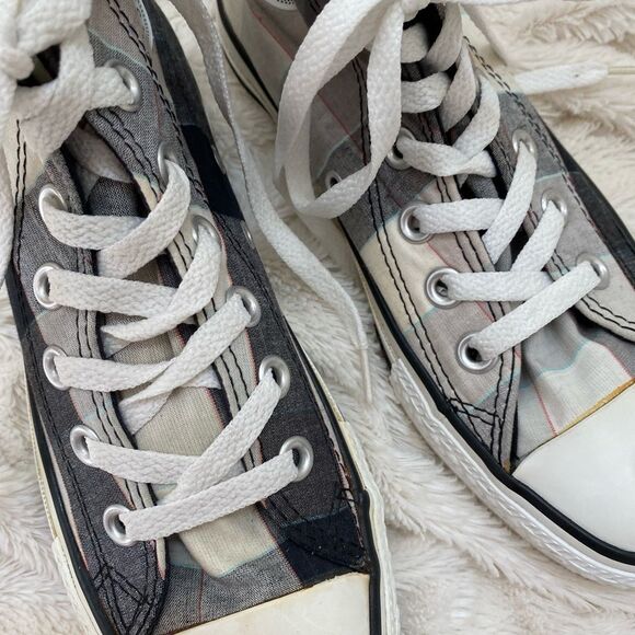 NWOT Converse All Star high top plaid sneakers - Picture 4 of 5
